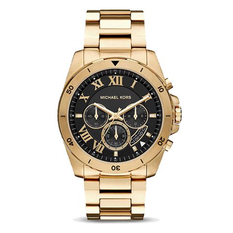 michael kors oversized gold womens watch|Michael Kors black chronograph watch.